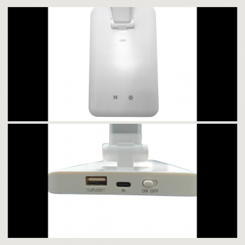 Gambar produk NEWSTYLE Lampu Meja Belajar LED Desk Lamp USB Rechargeable 8W 3 Color - PH376