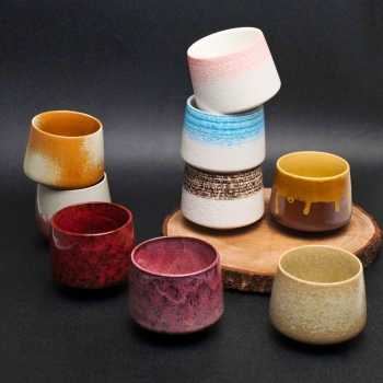 Gambar produk FLAMBE Gelas Keramik Kopi Teh Vintage Japanese Style Ceramic Cup 200ml - FB014