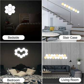 Gambar produk JGT Lampu Hias Hexagonal Dinding LED RGB Touch Control 3 PCS - 80944