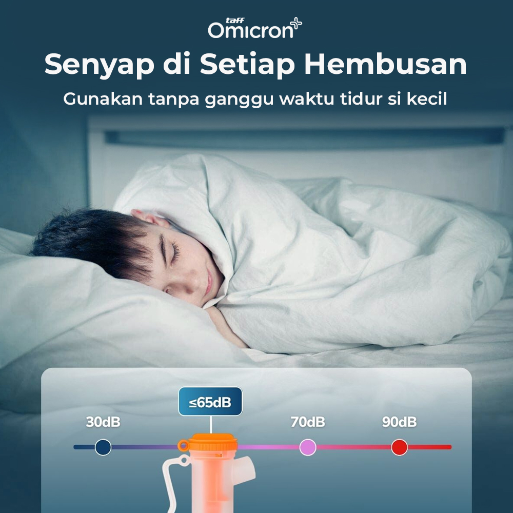 Gambar produk TaffOmicron Alat Terapi Pernapasan Compressor Nebulizer Inhaler - JSL-W310