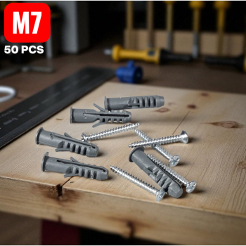 Gambar produk Taffware Expansion Screw Fischer Pipe Nylon Wall Anchor Tube with Nail M7