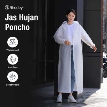 Rhodey Jas Hujan Portable Raincoat Poncho EVA All Size with Hood - TY876