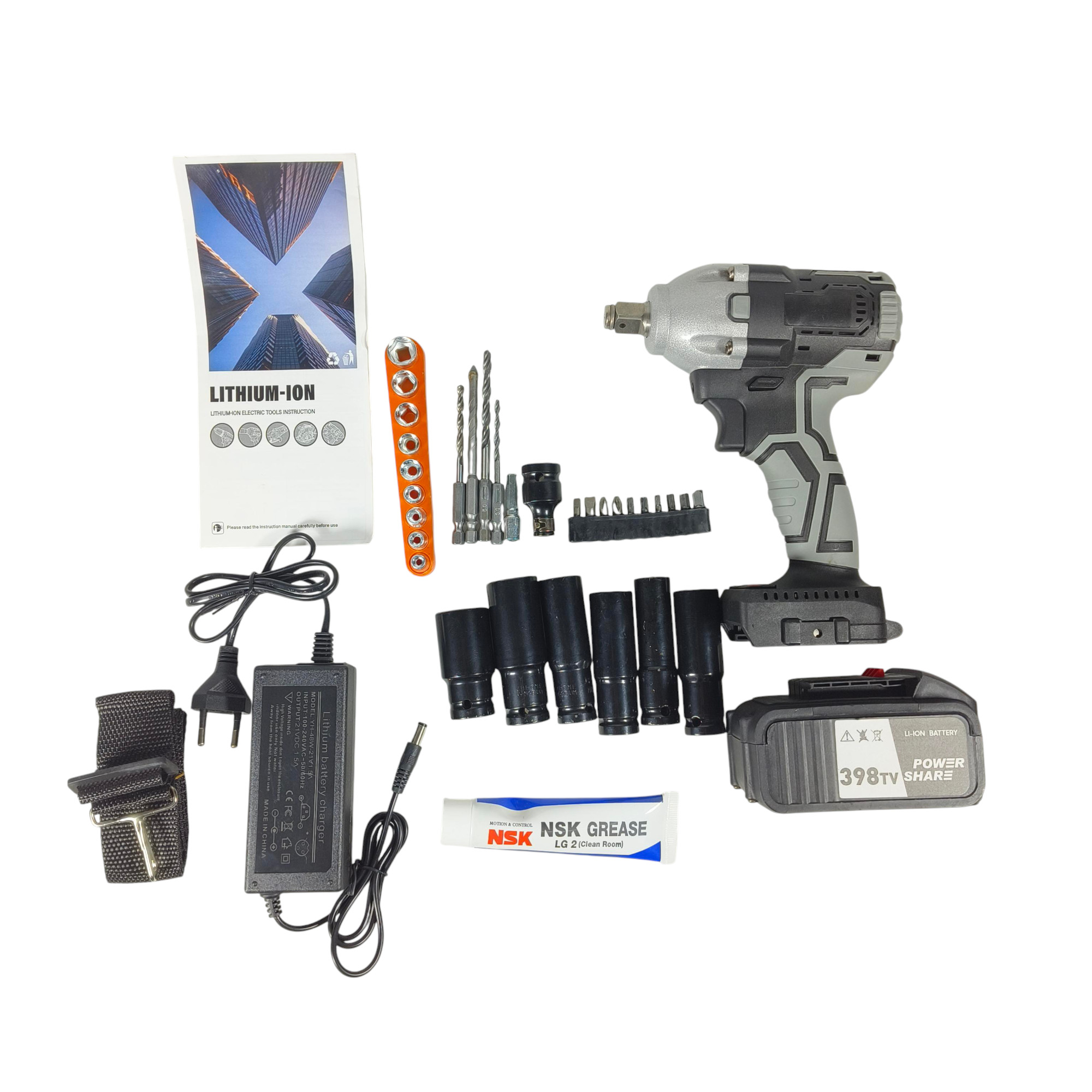 Gambar produk HILIXUN Mesin Bor Listrik Impact Wrench Kunci Shock Brushless 2000mAh - BL-TL64