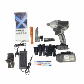 Gambar produk HILIXUN Mesin Bor Listrik Impact Wrench Kunci Shock Brushless 2000mAh - BL-TL64