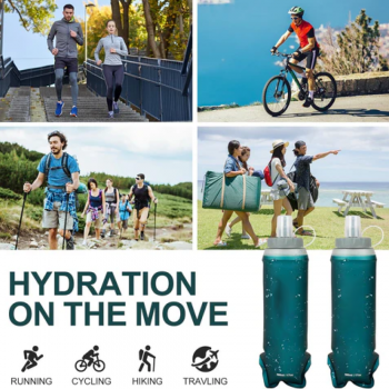Gambar produk TaffSPORT Botol Minum Soft Flask Foldable Sport Water Bottle TPU 500ml - TF876