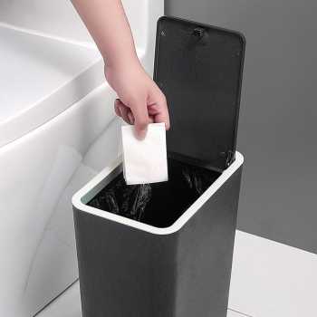 Gambar produk Trevice Tempat Sampah Tekan Press Trash Bin Smooth Opening 15L - T15