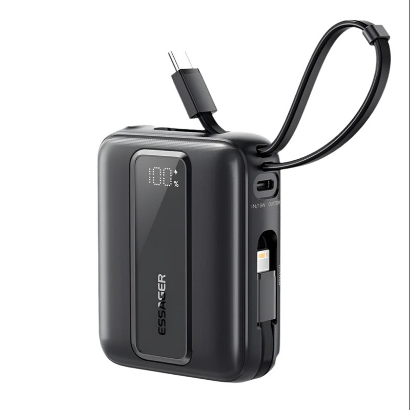 Gambar produk Essager Power Bank Digital Display USB C Builtin Cable 22.5W 20000mAh - ES-D024
