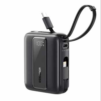 Gambar produk Essager Power Bank Digital Display USB C Builtin Cable 22.5W 20000mAh - ES-D024