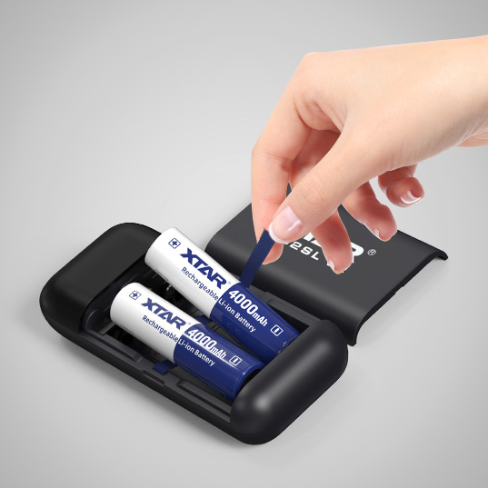Gambar produk XTAR Charger Baterai 2 Slot 18650 21700 Li-Ion Power Bank LCD Display - PB2SL V2