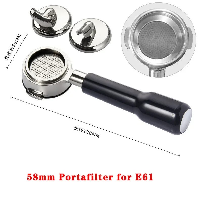 Gambar produk COHINA Non Pressurized Portafilter E61 304 Stainless Steel 58mm - CHA304B