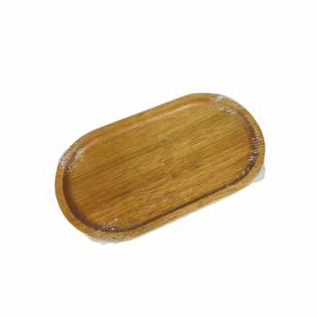 Gambar produk Atharwa Nampan Kayu Akasia Japanese Oval Wooden Tray 19x10.5cm - AT621