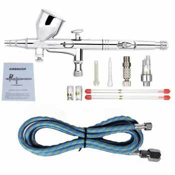 Gambar produk Nasedal Airbrush Spray Gun Set Dual Action Tattoo Nail Art Painting - NT-180K-3