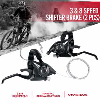 TaffSPORT Prime Speed Shifter Handle Brake Sepeda 3 dan 8 Speed 2 PCS - EF51