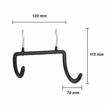 Gambar produk MCIRON Gantungan Dinding Double Hook Wall Mount Organizer Heavy Duty Hook - MC006