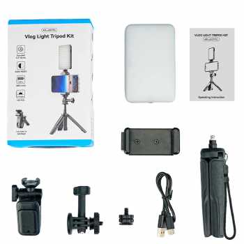 Gambar produk APEXEL Tripod HP Kamera Aksi Tongsis Monopod Portable with Fill Light - APL-JJ077FL