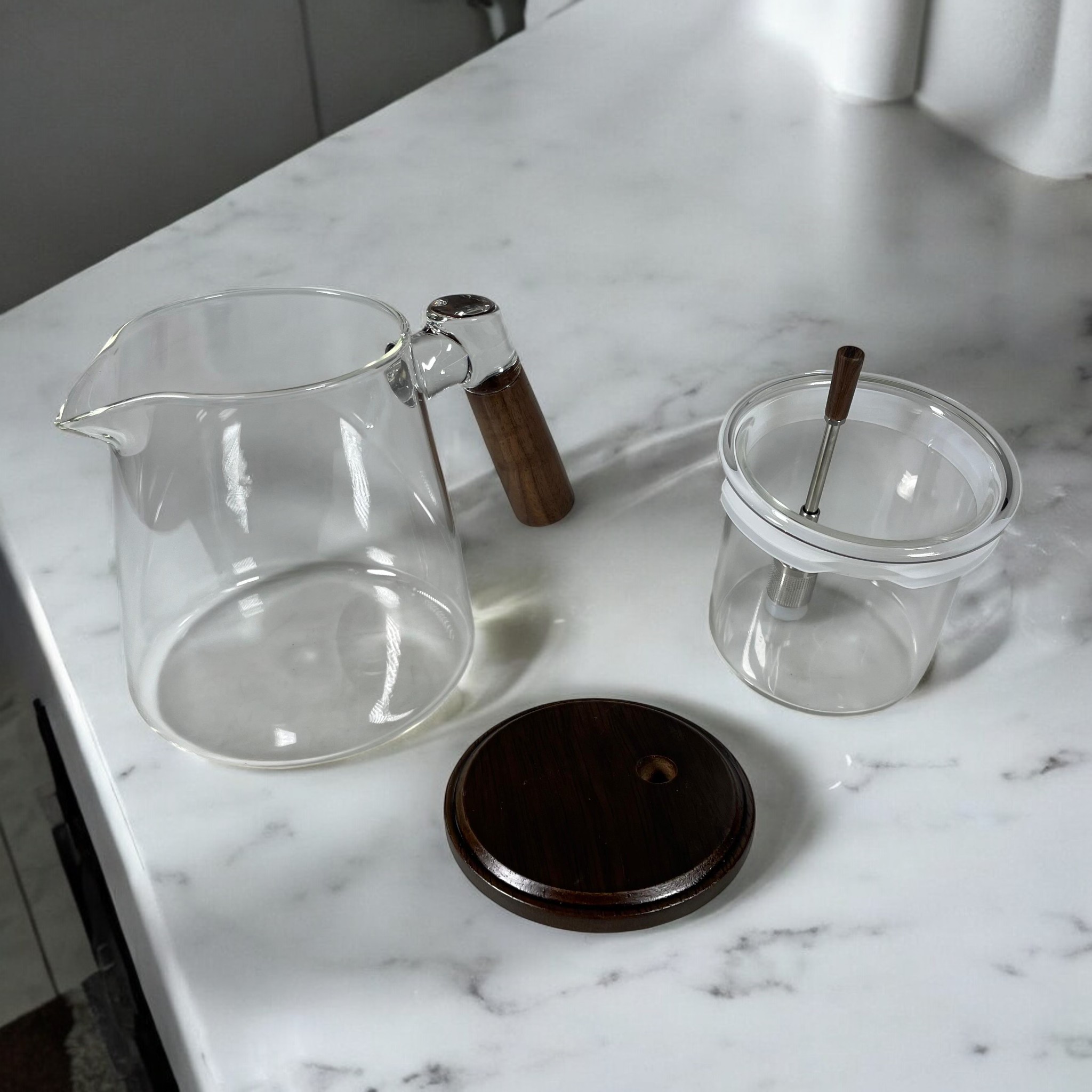 Gambar produk HAPOIN Teko Teh Kaca Saringan Tahan Panas Infuser Teapot 650ml - HP13