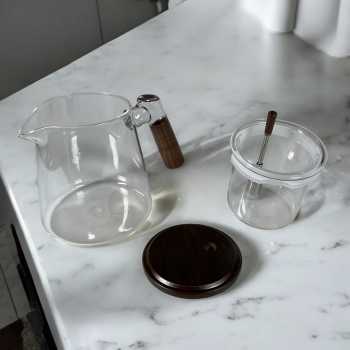 Gambar produk HAPOIN Teko Teh Kaca Saringan Tahan Panas Infuser Teapot 650ml - HP13