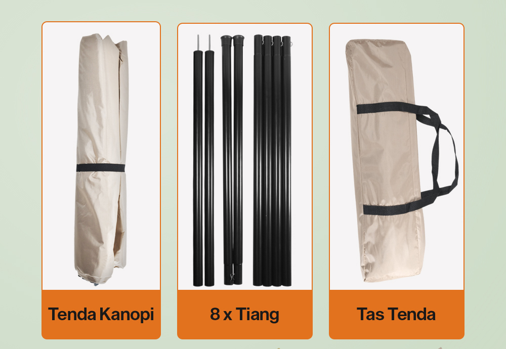 Gambar produk Joly Well Flysheet Terpal Tenda Camping Waterproof Anti UV 5.4x3.2M - S-T138