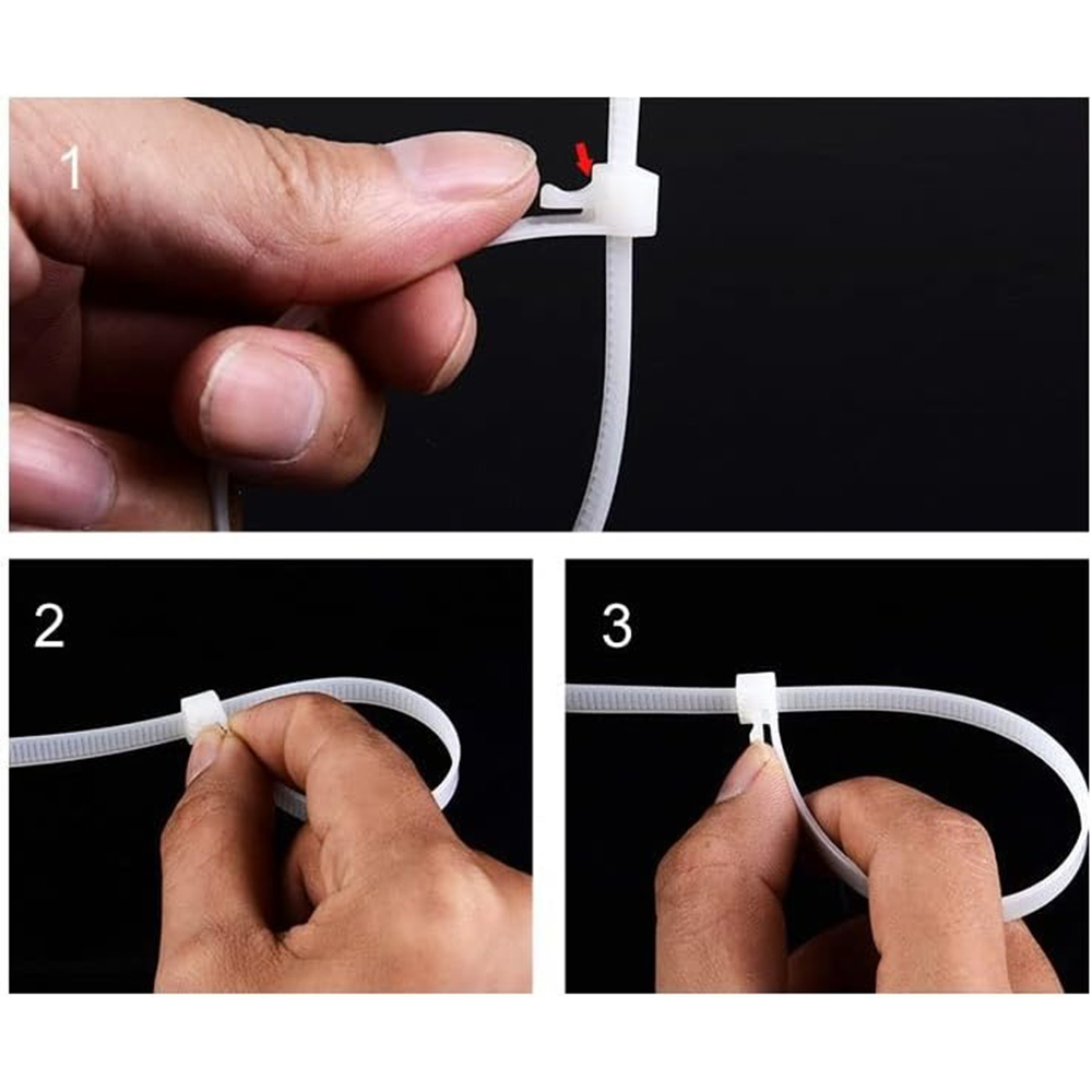 Gambar produk TaffGUARD Kabel Ties Zip Cable Organizer Reusable 8x400mm 100 PCS - NL816