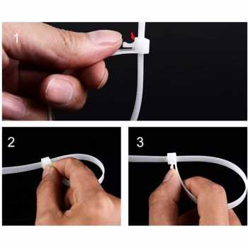 Gambar produk TaffGUARD Kabel Ties Zip Cable Organizer Reusable 8x400mm 100 PCS - NL816