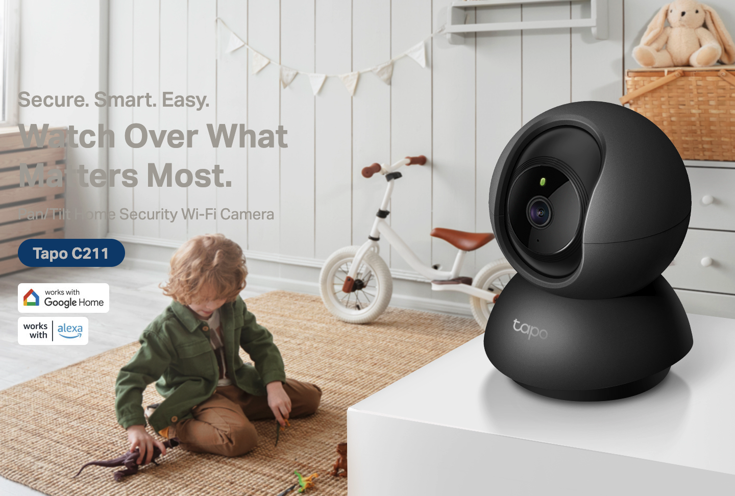 Gambar produk TP-LINK WiFi Camera CCTV Security Cam Pan/Tilt 2 Way Audio 2K - Tapo C211