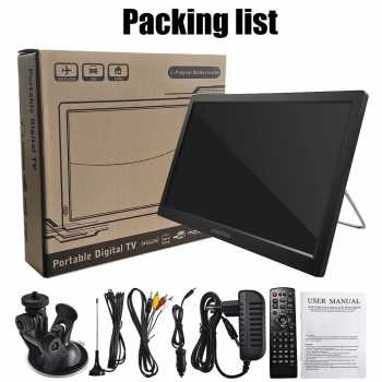 Gambar produk TRAVOR TV Digital Portable DVB-T2 TFT LED HD 13.3 Inch 1200mAh 18W - D13