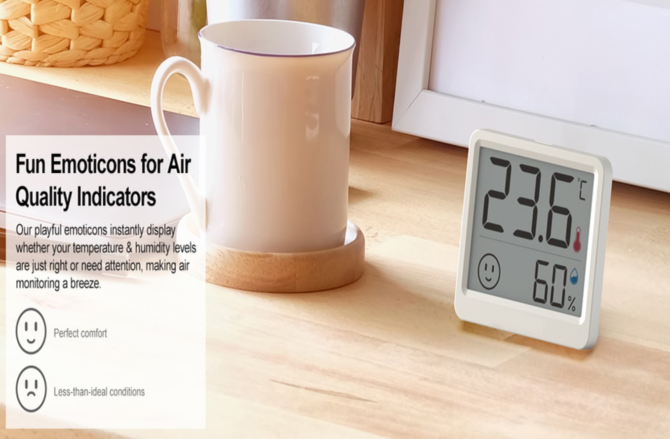 ATuMan Termometer Suhu Ruangan Mini LCD Humidity Hygrometer Sensor - TH Mini Gambar produk ATuMan Termometer Suhu Ruangan Mini LCD Humidity Hygrometer Sensor - TH Mini