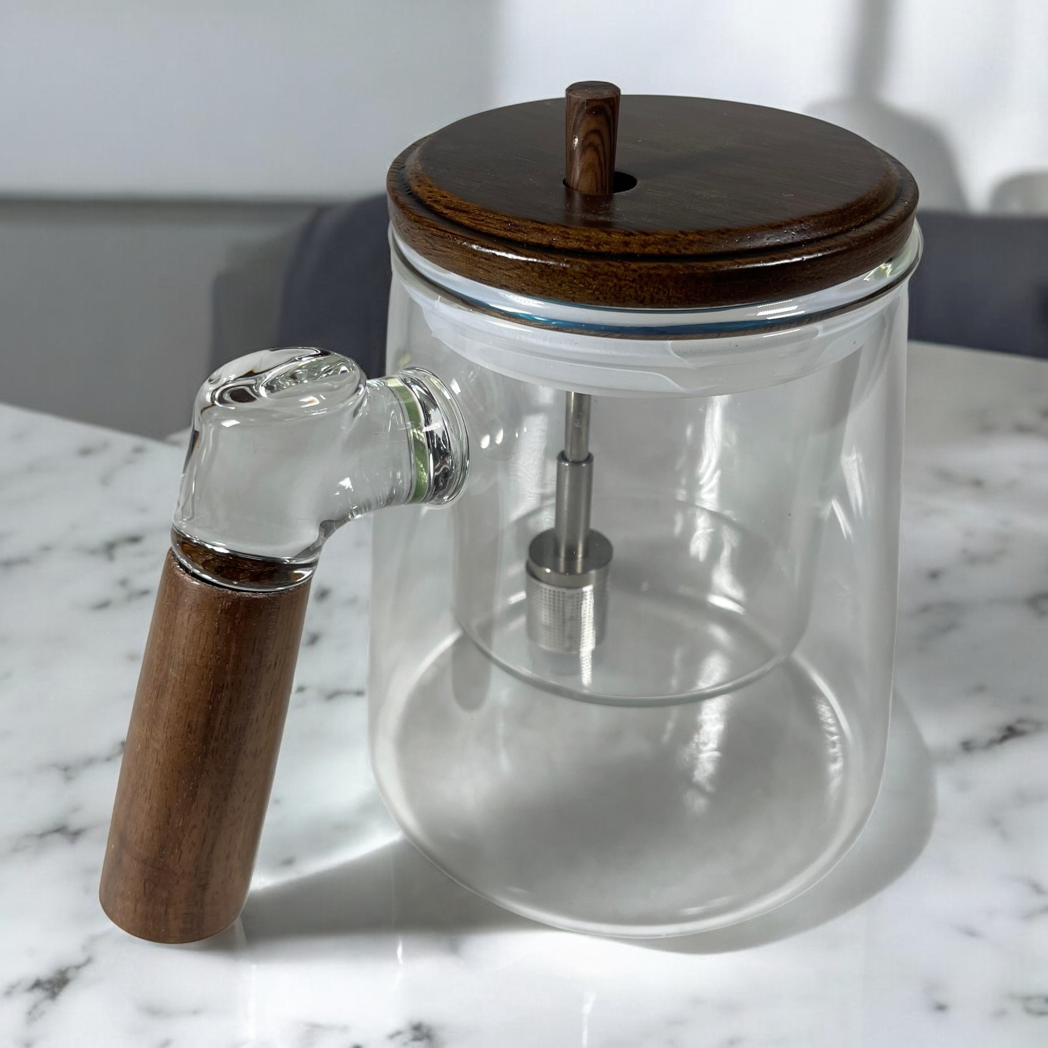 Gambar produk HAPOIN Teko Teh Kaca Saringan Tahan Panas Infuser Teapot 650ml - HP13