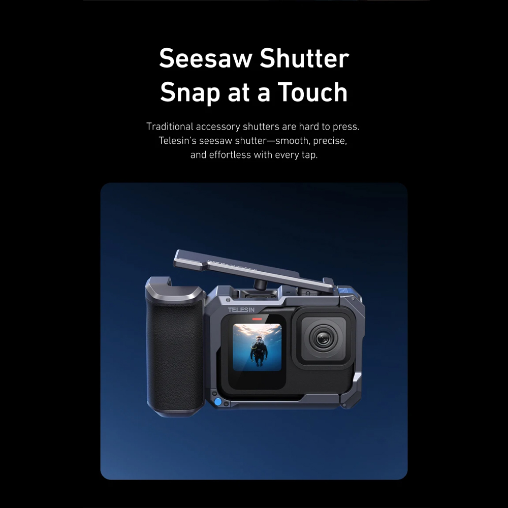 Gambar produk TELESIN Handle Grip Action Camera GoPro 9 to 13 Street Photography - S6-FMS-25-TGP