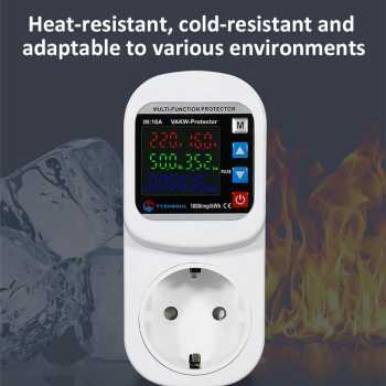 Gambar produk TYZHSOUL Stop Kontak Pelindung Voltase Arus Socket Protector 16A 230V - F3KA
