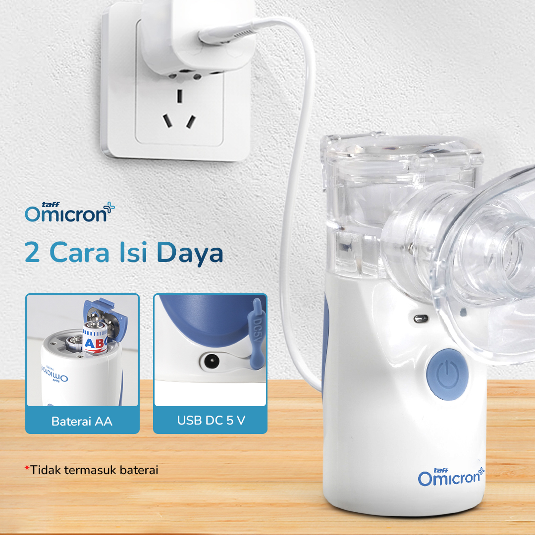 Gambar produk TaffOmicron Alat Terapi Pernapasan Mesh Nebulizer Portable Inhaler - YM-3R9