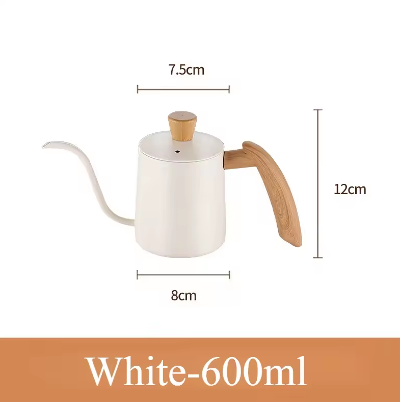 Gambar produk BORREY Teko Kopi Coffee Maker Kettle Hand Brewing Pot Wooden 600ml - TR4