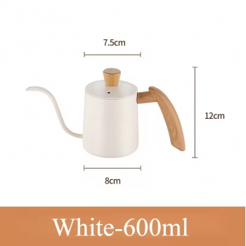 Gambar produk BORREY Teko Kopi Coffee Maker Kettle Hand Brewing Pot Wooden 600ml - TR4