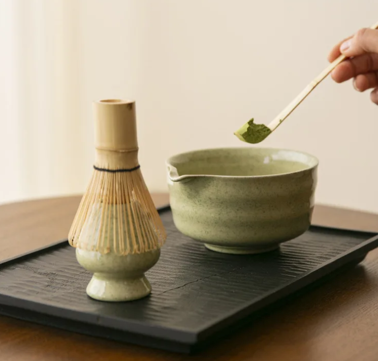 Gambar produk CZSAE Matcha Set Kit Chawan Chasen Stand Chashaku Ceramic 500ml 4 PCS - CZ3