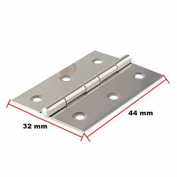 Gambar produk KitTrader Engsel Pintu Lemari Kabinet Door Hinge 4 Hole 44x32mm 20 PCS - KT20