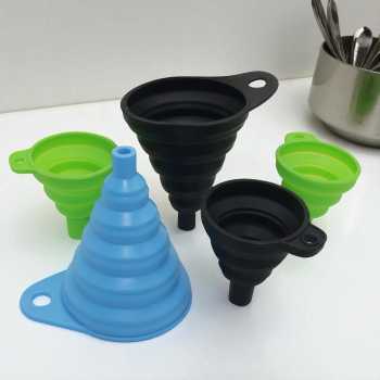 Gambar produk Corong Lipat Air Minyak Multifungsi Collapsible Silicone Funnel 1.5cm - CL15