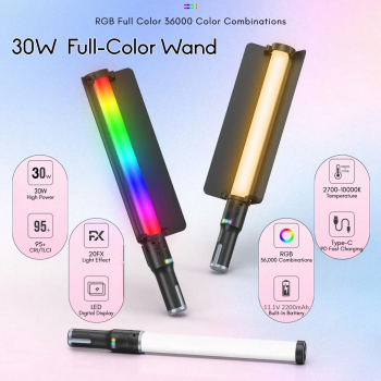 Tolifo Lampu LED RGB Studio Fill Light Stick 2700-10000K 2200mAh 30W - ST-30RGB