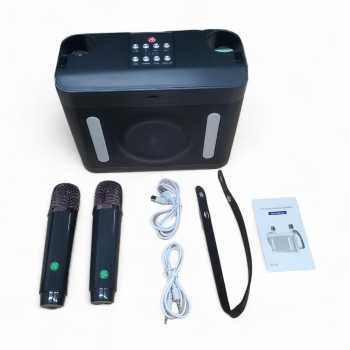 Gambar produk XINJIA Speaker Bluetooth Karaoke Portable RGB with 2 Microphone 10W - WJ-A927