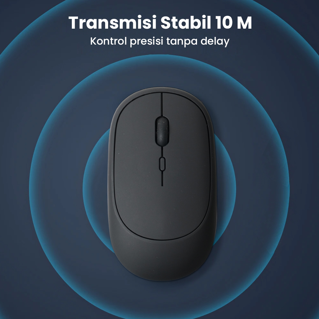 Gambar produk IBEN Mouse Wireless Bluetooth Optical 2.4GHz Silent Click 1600DPI - GTG02