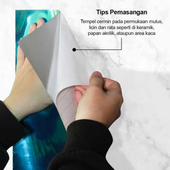 MWS Stiker Dinding Cermin DIY Dekorasi Ruangan PET Film Reflective 50x200cm - MW-A1 Gambar produk MWS Stiker Dinding Cermin DIY Dekorasi Ruangan PET Film Reflective 50x200cm - MW-A1