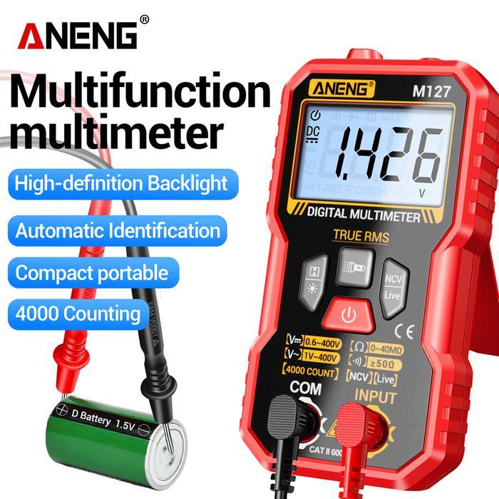 Gambar produk ANENG Digital Multimeter Voltage Tester AC/DC NCV Flash 4000 Counts - M127