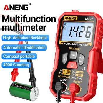 Gambar produk ANENG Digital Multimeter Voltage Tester AC/DC NCV Flash 4000 Counts - M127