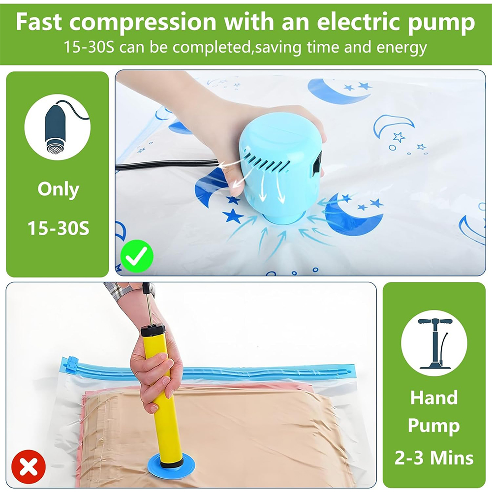 Gambar produk TRIPACK Kantong Plastik Vakum Pakaian Multifungsi Vacuum Bag 1 PCS 70x100cm - TMS-10