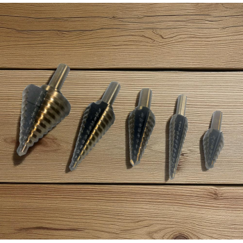 Gambar produk Taffware Mata Bor Pagoda Spiral Drill Step Down Drill Bit Tipe 2 5 PCS - BIHH463A