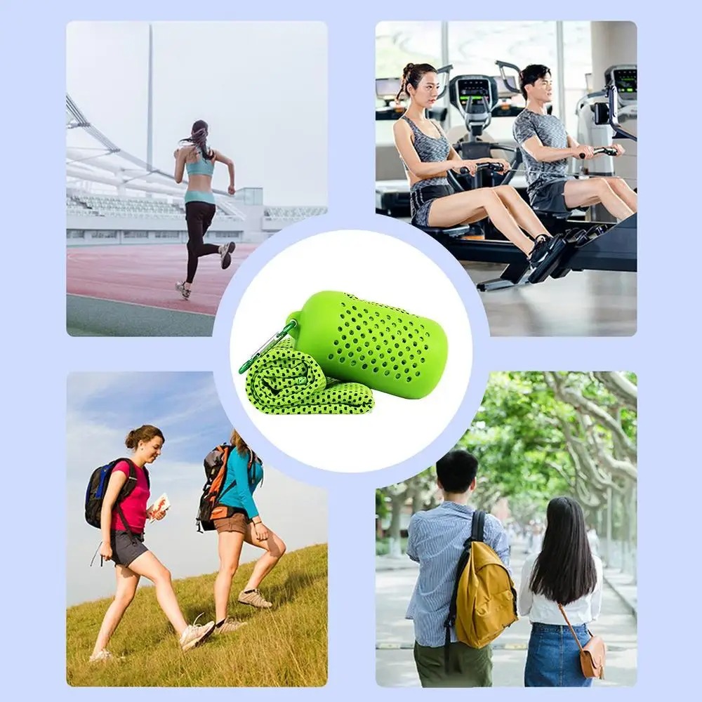 Gambar produk ASOLID Handuk Microfiber Quick Dry Cooling Ice Towel Silicon Case Sedang - AS13