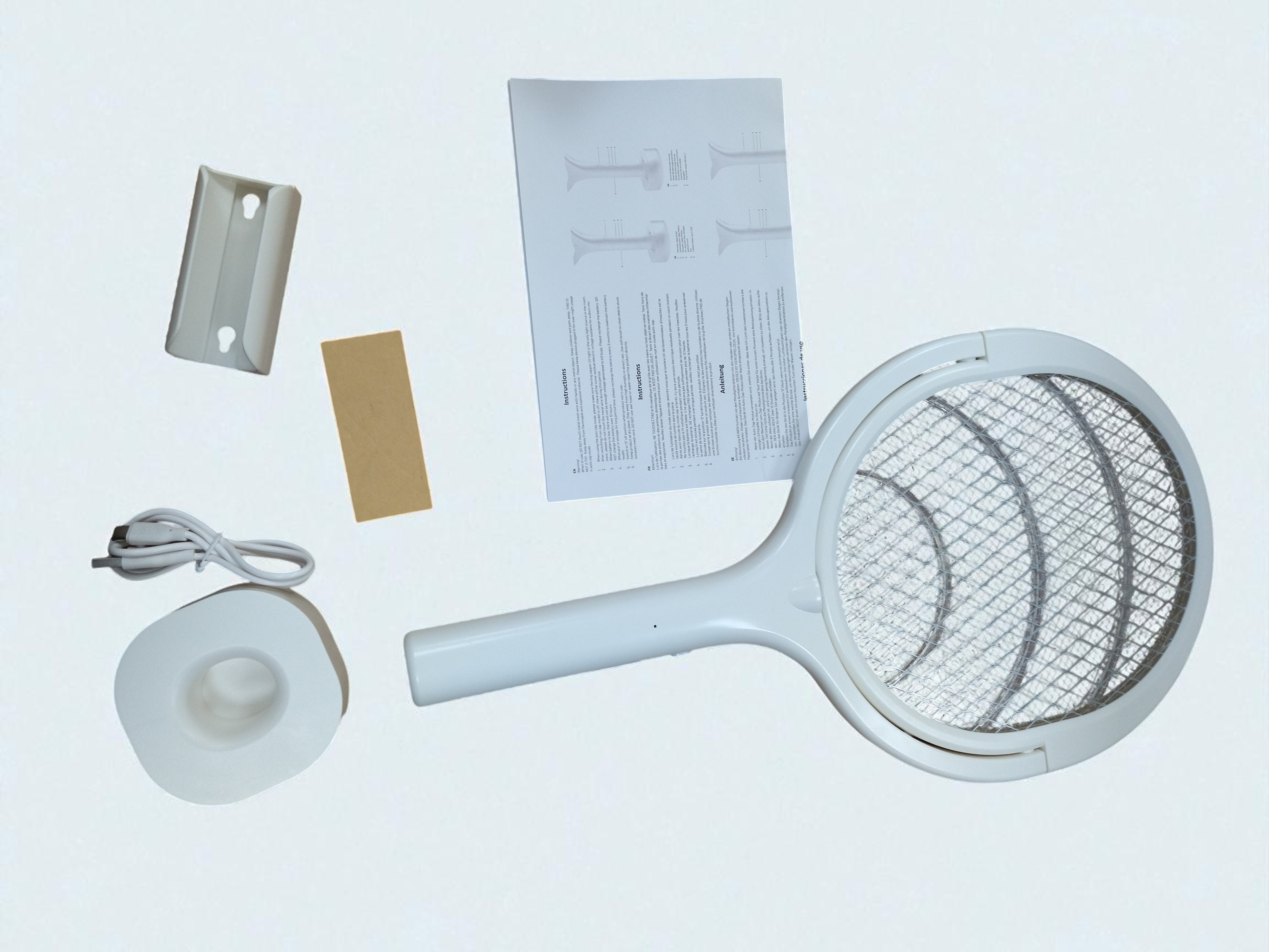 Gambar produk YANKE Raket Nyamuk 90 Derajat USB Mosquito Swatter Electric Racket - AN02