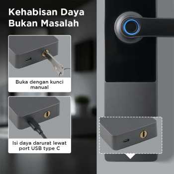 MAISUSTY Smart Door Lock Fingerprint Password Card RFID Alarm - G3F-N9 Gambar produk MAISUSTY Smart Door Lock Fingerprint Password Card RFID Alarm - G3F-N9