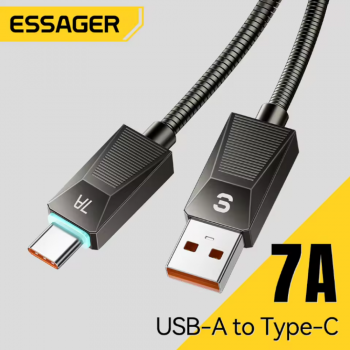Gambar produk ESSAGER Kabel Data USB Type C Multifungsi Fast Charging 7A 1M - ES-X75