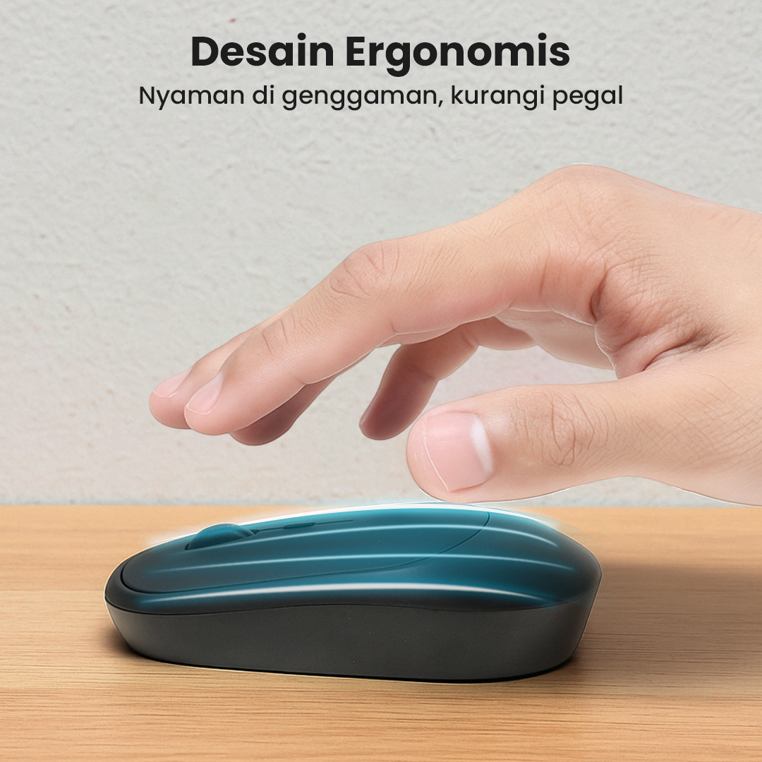 Gambar produk IBEN Mouse Wireless Bluetooth Optical 2.4GHz Silent Click 1600DPI - GTG02
