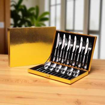 Gambar produk Elegant Life Set Alat Makan Perlengkapan Sendok Garpu Pisau 24 PCS - JA24